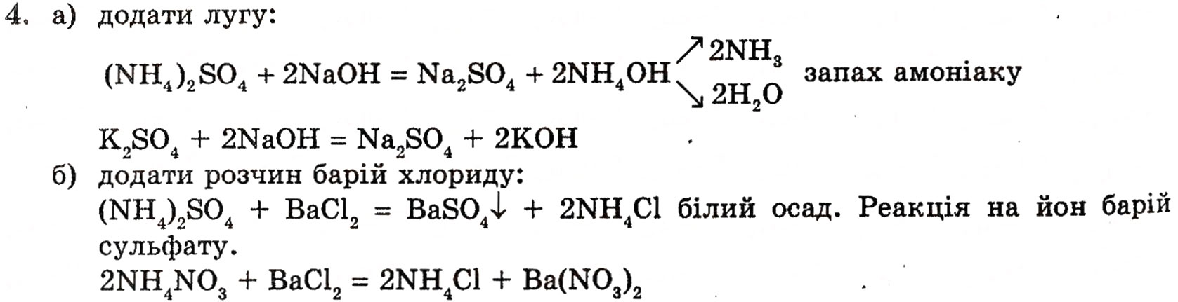 Завдання № 4 - § 6. Солі амонію - ГДЗ Хімія 10 клас П.П. Попель, Л.С. Крикля 2010