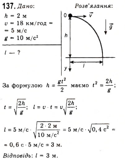 Завдання № 137 - Розділ 2. ДИНАМІКА - ГДЗ Фізика 10 клас В.Д. Сиротюк, В.І. Баштовий 2010 - Рівень стандарту