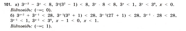 Завдання № 101 - § 3. Показникові рівняння та нерівності - ГДЗ Математика 11 клас Г.П. Бевз, В.Г. Бевз 2011 - Рівень стандарту