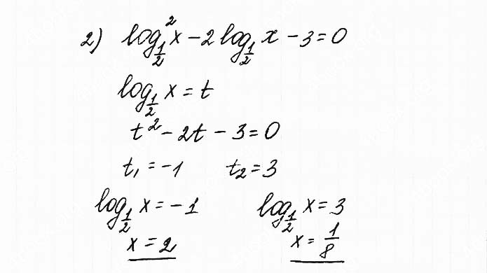 Завдання №  6.10 (2) - 6. Логарифмічні рівняння - АЛГЕБРА: Розділ 1. Показникова та логарифмічна функції - ГДЗ Математика 11 клас О. С. Істер 2019 