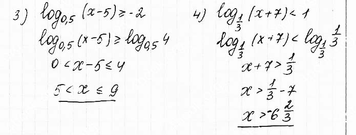 Завдання №  7.6 (3-4) - 7. Логарифмічні нерівності - АЛГЕБРА: Розділ 1. Показникова та логарифмічна функції - ГДЗ Математика 11 клас О. С. Істер 2019 
