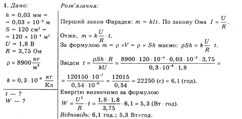 Завдання № 1 - Вправа 12 - ГДЗ Фізика 11 клас Т.М. Засєкіна, Д.О. Засєкін 2011
