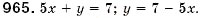 Завдання № 965 - § 25. Рівняння з двома змінними. Розв'язок рівняння з двома змінними. Лінійне рівняння з двома змінними (Уроки 67, 68) - ГДЗ Алгебра 7 клас О.С. Істер 2007