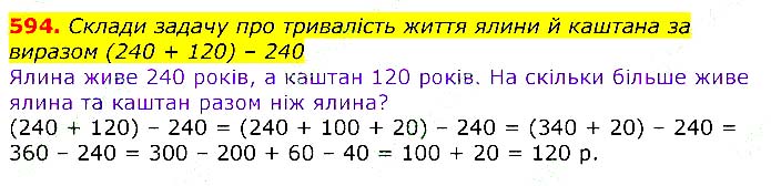 Завдання № 
594 - Відповіді до вправ - ЧАСТИНА 1 - ГДЗ Математика 3 клас Г.П. Лишенко 2020 - (1, 2 частина)
