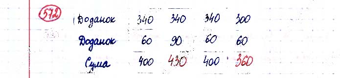 Завдання №  572 - Усне додавання і віднімання чисел - ГДЗ Математика 3 клас А. Заїка, С. Тарнавська 2020 - Частина 1