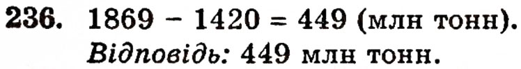 Завдання № 236 - § 5. Віднімання натуральних чисел - ГДЗ Математика 5 клас Г.П. Бевз, В.Г. Бевз 2005