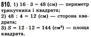 Завдання № 810 - § 24. Площа прямокутника і квадрата - ГДЗ Математика 5 клас О.С. Істер 2013