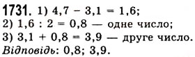 Завдання № 1731 - § 45. Задачі та приклади на всі дії з натуральними числами і десятковими дробами - ГДЗ Математика 5 клас О.С. Істер 2013