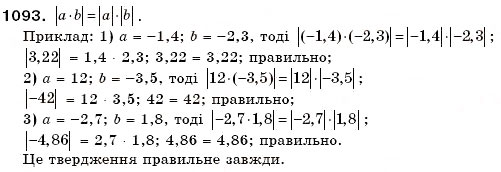 Завдання № 1093 - § 32. Множення раціональних чисел - ГДЗ Математика 6 клас Г.П. Бевз, В.Г. Бевз 2006