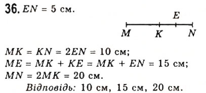 Завдання № 36 - 2. Відрізок і його довжина - ГДЗ Геометрія 7 клас А.Г. Мерзляк, В.Б. Полонський, М.С. Якір 2008