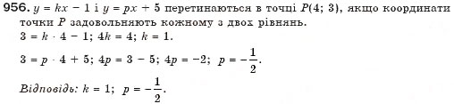 Завдання № 956 - § 23. Лінійна функція - ГДЗ Алгебра 7 клас Г.П. Бевз, В.Г. Бевз 2007