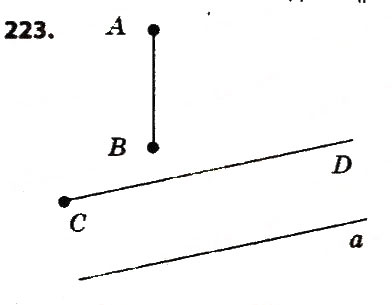 Завдання № 223 - Розділ 2. Взаємне розміщення прямих на площині - ГДЗ Геометрія 7 клас О.С. Істер 2015