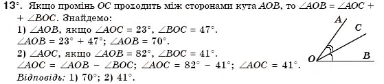 Завдання № 13 - § 3. Кути та їх вимірювання - ГДЗ Геометрія 7 клас М.І. Бурда, Н.А. Тарасенкова 2007