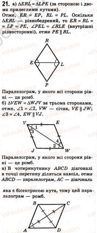 Завдання № 21 - Завдання для повторення розділу 2 - ГДЗ Геометрія 8 клас Г.В. Апостолова 2008