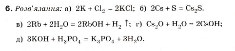 Завдання № 6 - § 18. Поняття про лужні метали - ГДЗ Хімія 8 клас Н.М. Буринська 2008