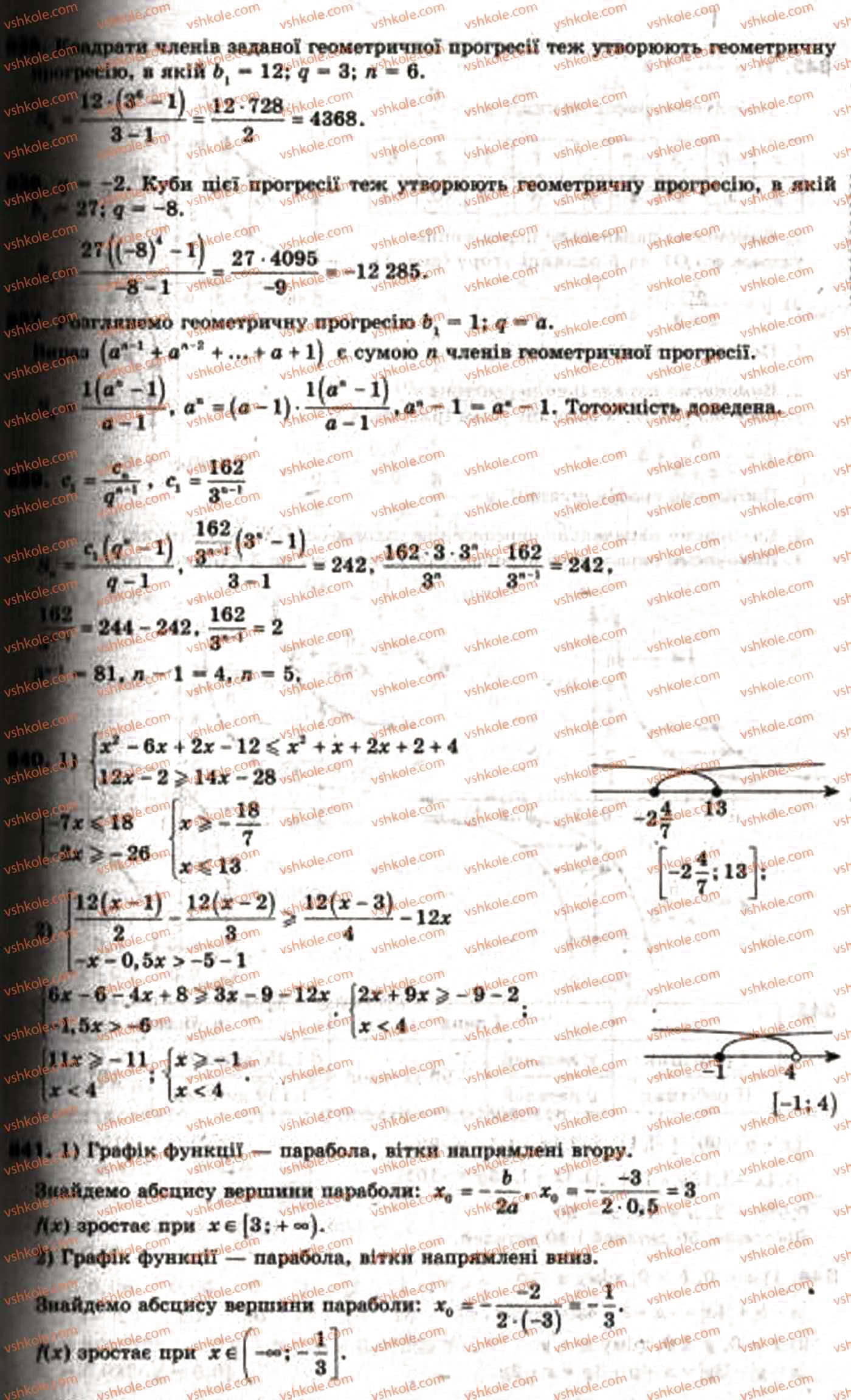 Завдання № 839 - 24. Сума n перших членів геометричної прогресії - ГДЗ Алгебра 9 клас А.Г. Мерзляк, В.Б. Полонський, М.С. Якір 2009