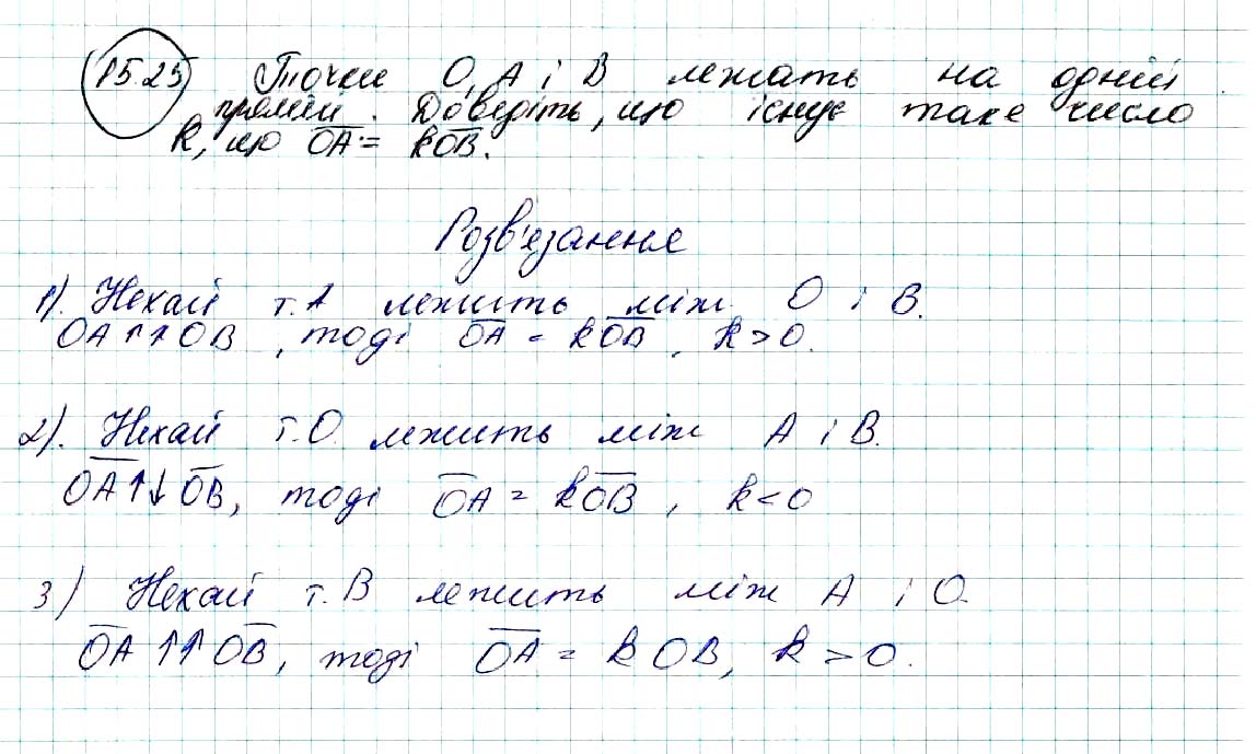 Завдання № 25 - 15. Множення вектора на число - § 4. Вектори - ГДЗ Геометрія 9 клас А.Г. Мерзляк, В.Б. Полонський, M.С. Якір 2017 