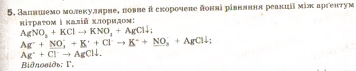 Завдання № 5 - § 12. Реакції обміну між розчинами електролітів. Йонні рівняння - ГДЗ Хімія 9 клас Н.М. Буринська, Л.П. Величко 2009