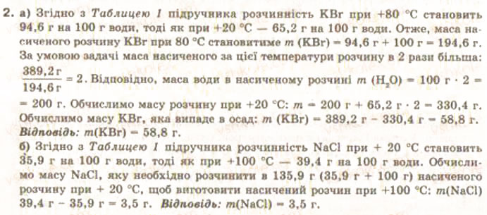 Завдання № 2 - § 3. Поняття про розчини - ГДЗ Хімія 9 клас О.Г. Ярошенко 2009