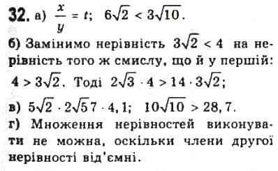 Завдання № 32 - § 1. Числові нерівності - ГДЗ Алгебра 9 клас Ю.І. Мальований, Г.М. Литвиненко, Г.М. Возняк 2009