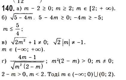 Завдання № 140 - § 2. Нерівності зі змінними - ГДЗ Алгебра 9 клас Ю.І. Мальований, Г.М. Литвиненко, Г.М. Возняк 2009