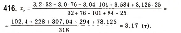 Завдання № 416 - § 9. Елементи математичної статистики - ГДЗ Алгебра 9 клас Ю.І. Мальований, Г.М. Литвиненко, Г.М. Возняк 2009